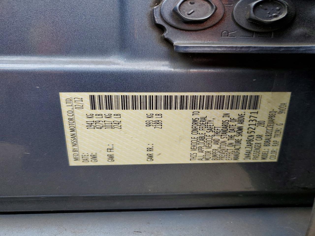 2012 Nissan Altima 2.5