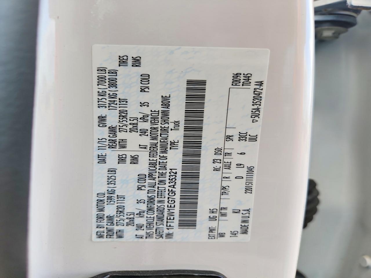 2016 Ford F150 Supercrew