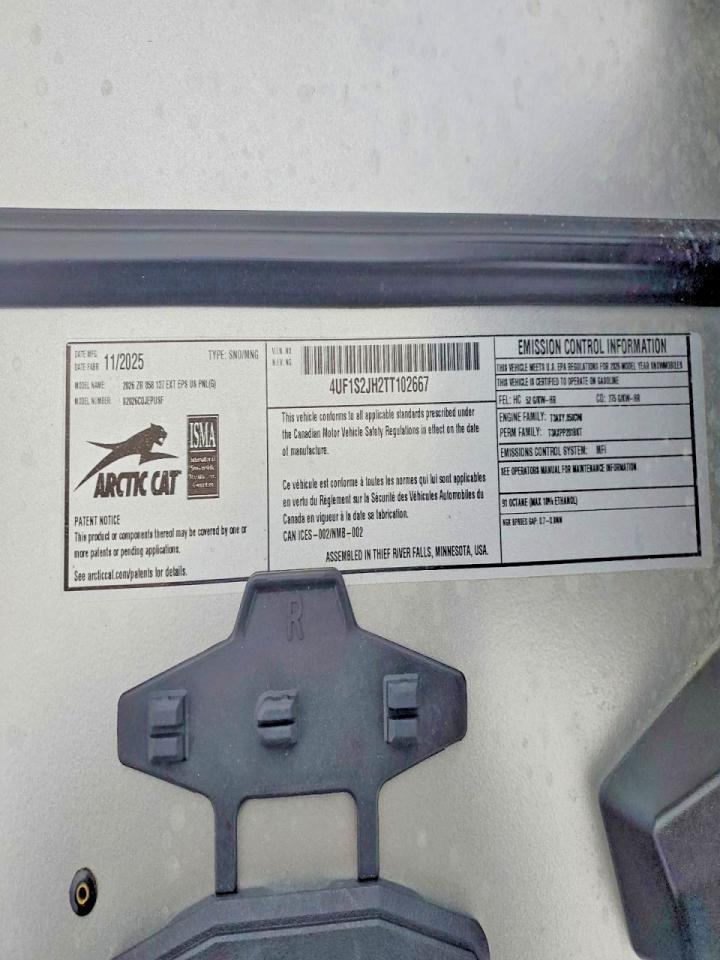 2026 Arctic Cat IC Cat EXT858 137 Snowmobile
