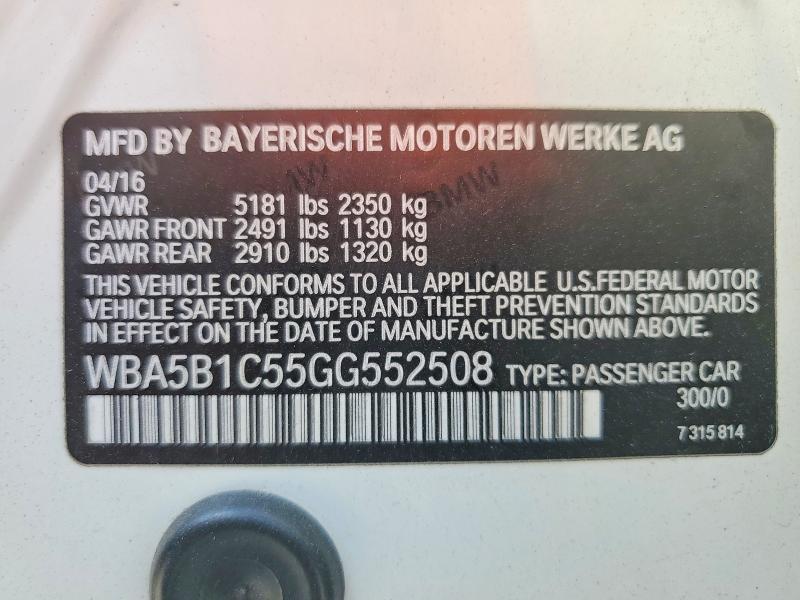 2016 BMW 535 i