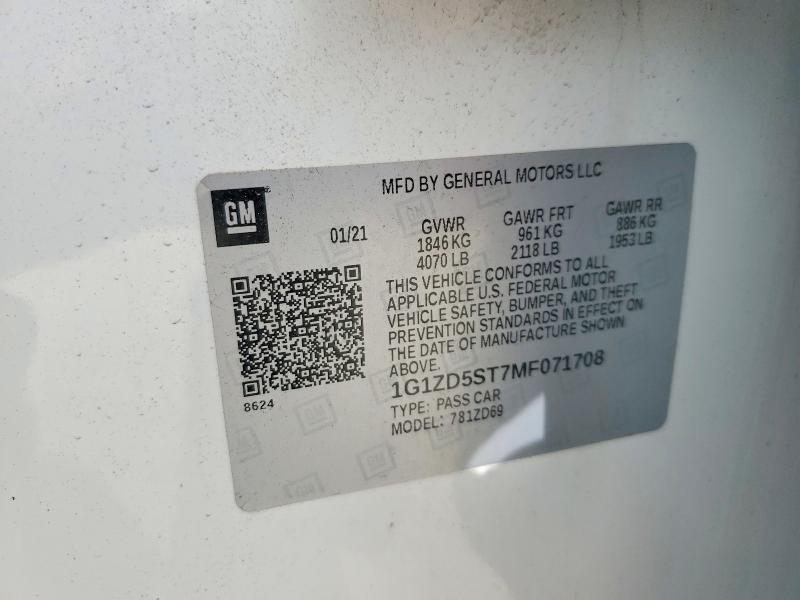 2021 Chevrolet Malibu lt