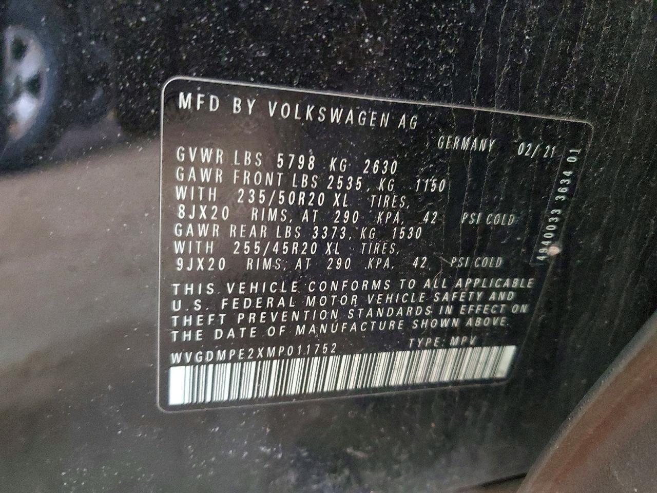 2021 Volkswagen Id.4 First Edition