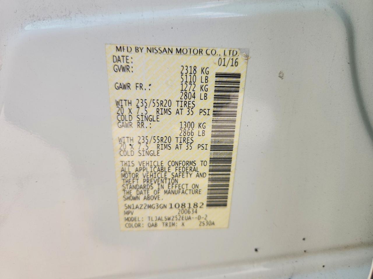 2016 Nissan Murano Platinum