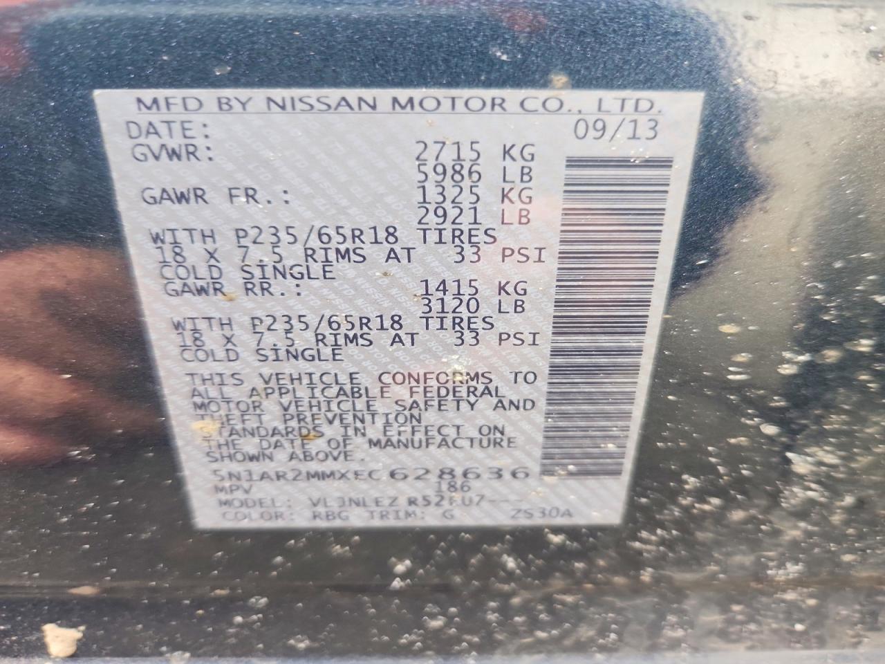 2014 Nissan Pathfinder sv