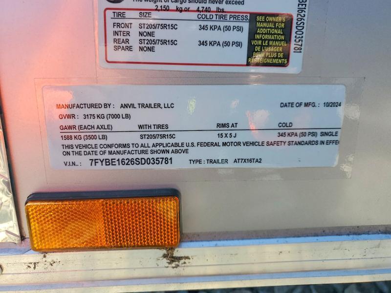 2025 Anvil At7x16ta2 Enclosed Cargo Trailer