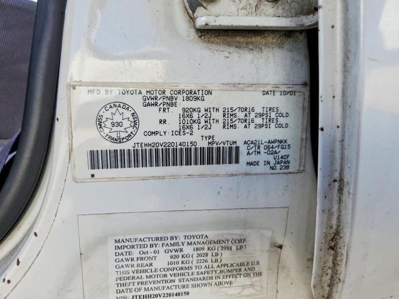 2002 Toyota Rav4 Base