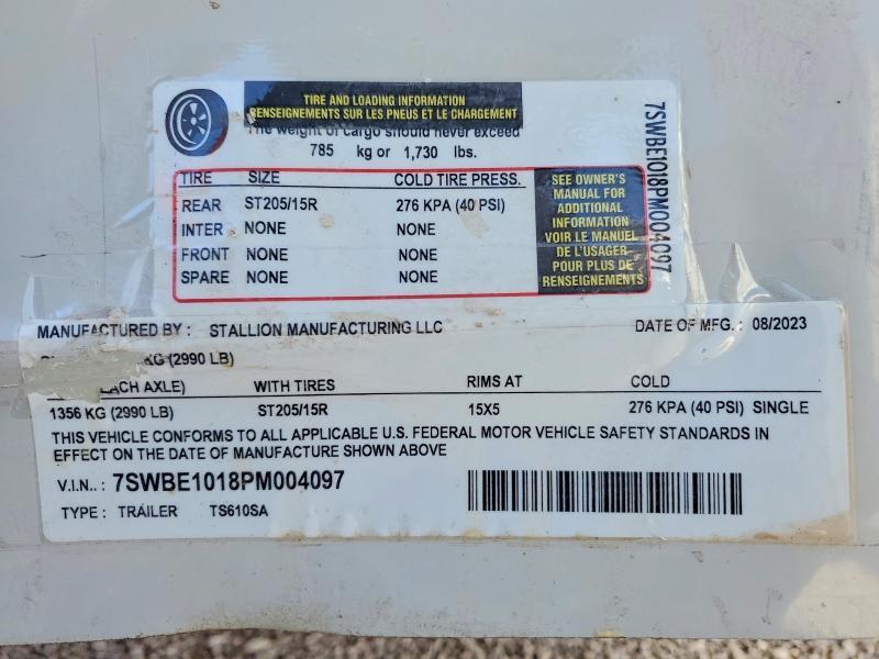 2023 Stallion Manufacturing Ts610sa Enclosed Cargo Trailer