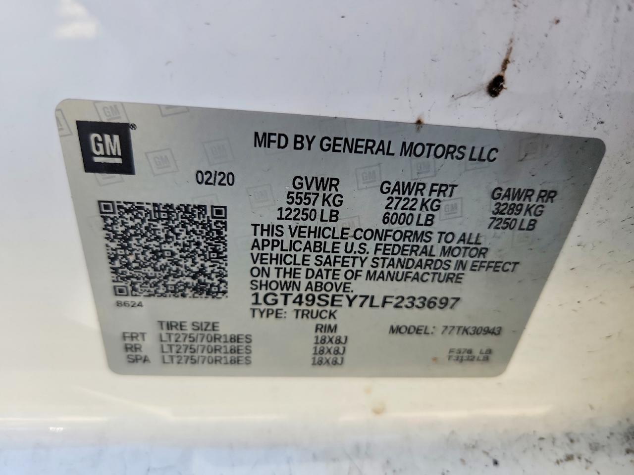 2020 GMC Sierra K3500