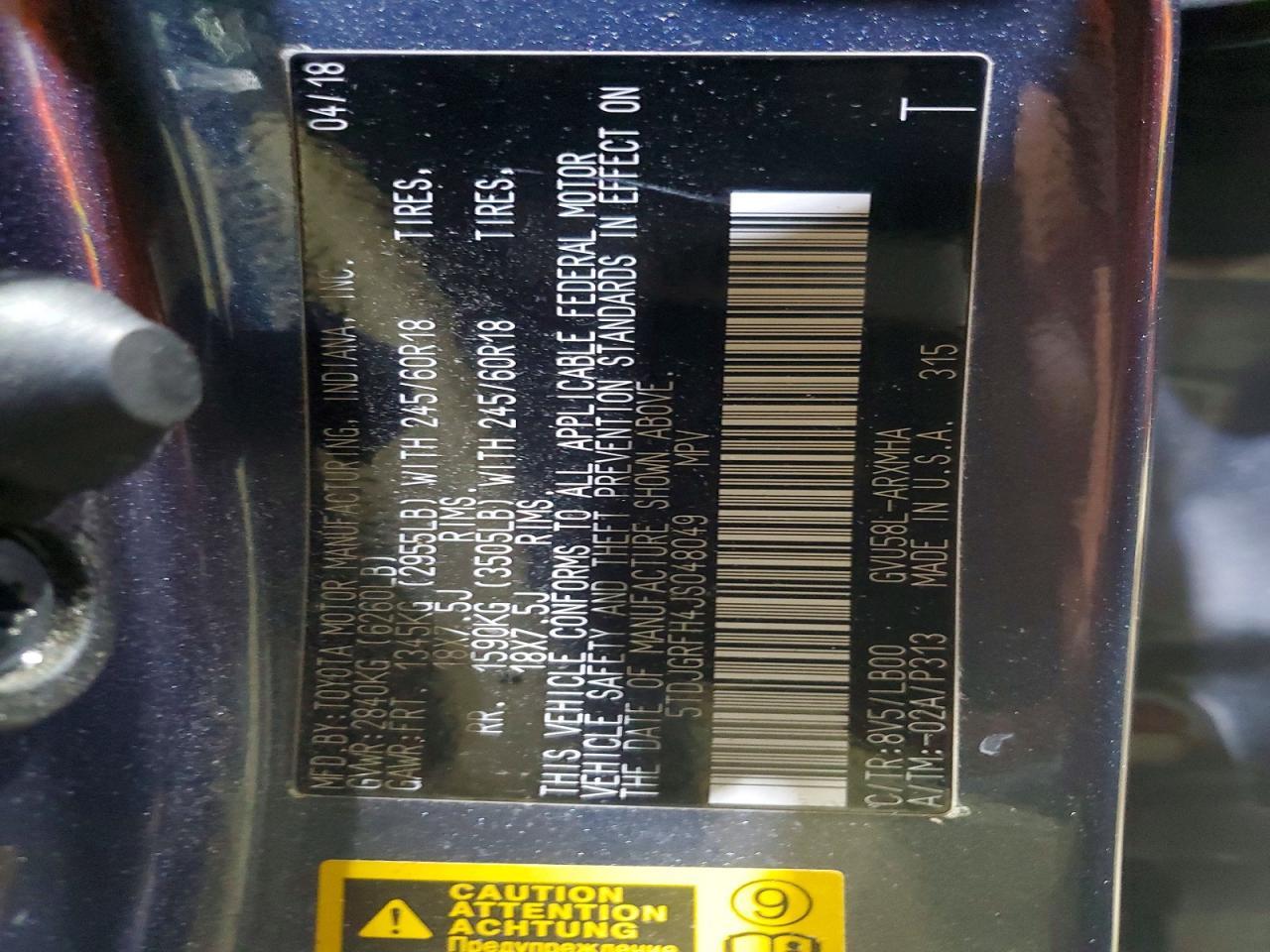 2018 Toyota Highlander Hybrid xle