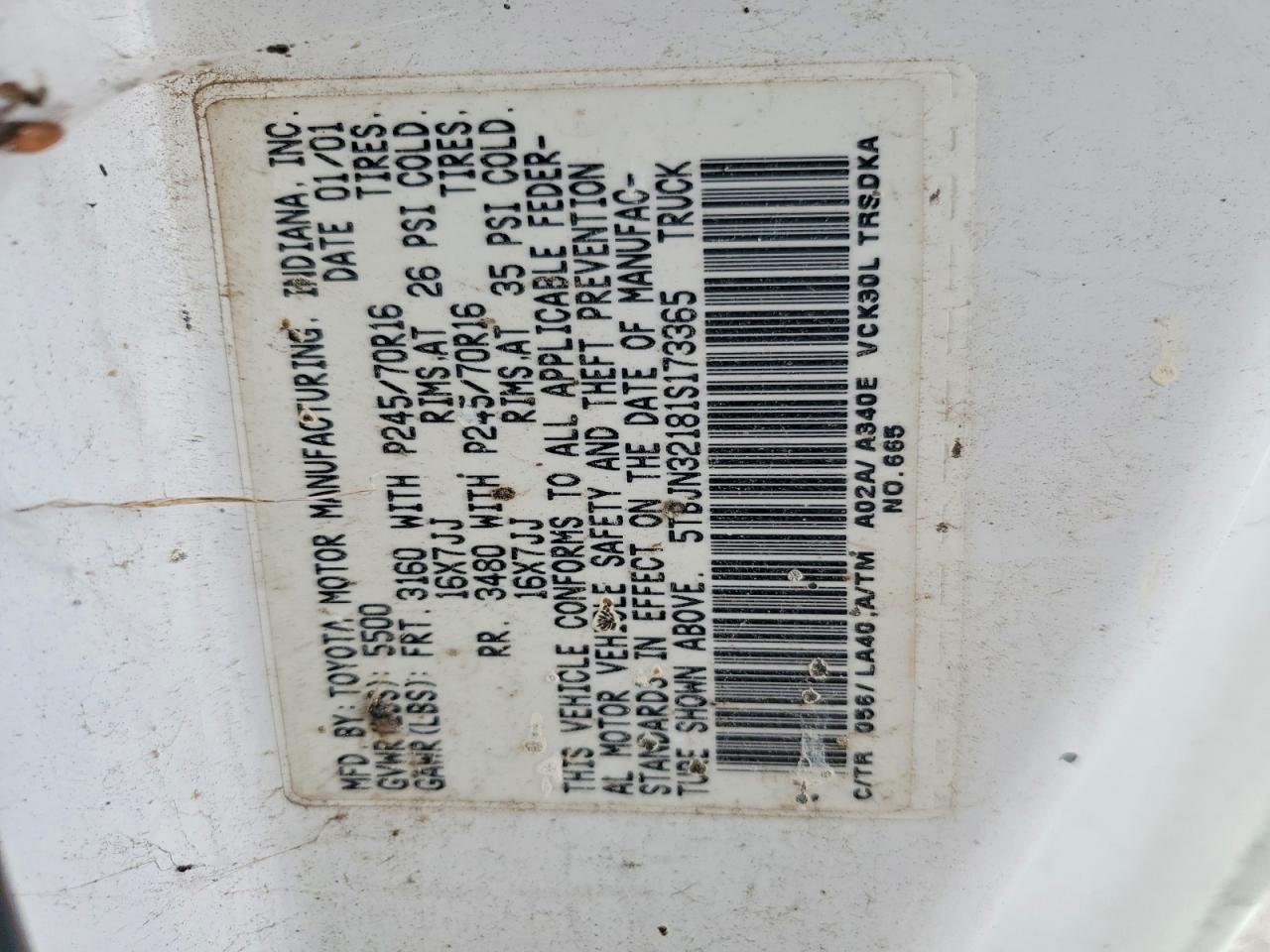 2001 Toyota Tundra Base