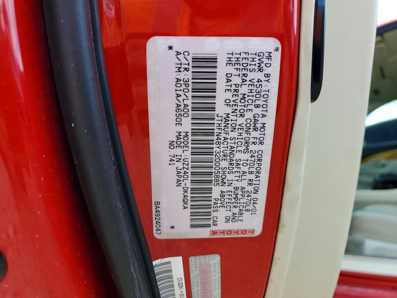 2002 Lexus Sc 430 Base