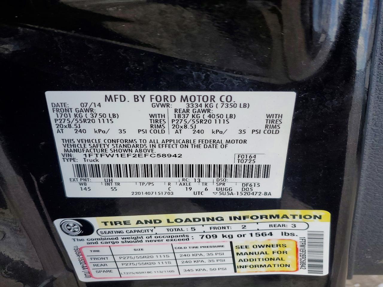 2014 Ford F150 Supercrew