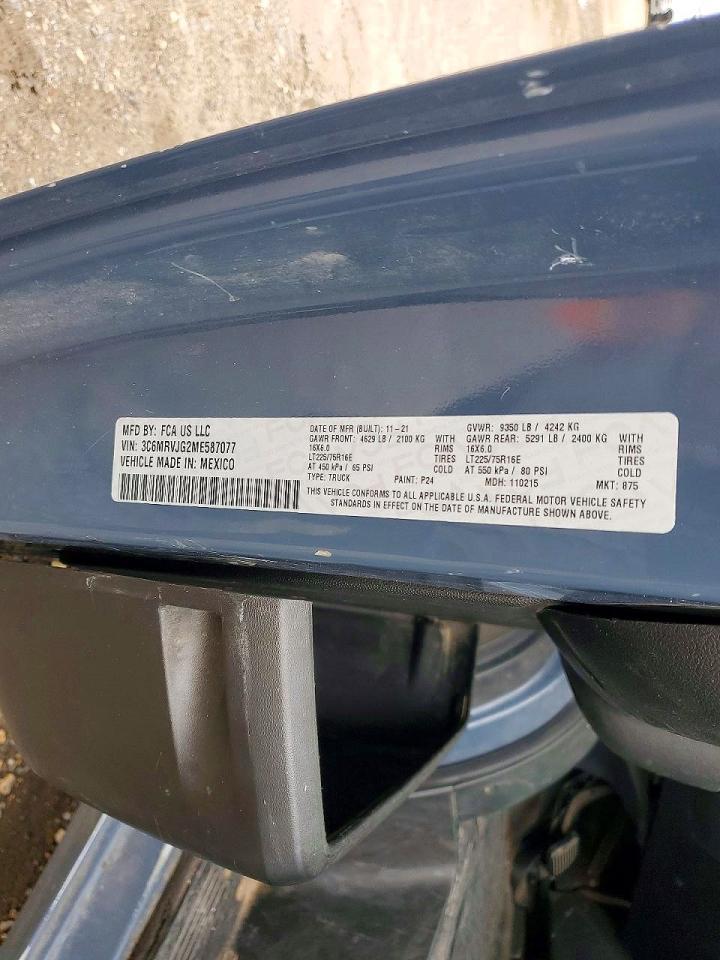 2021 Dodge RAM Promaster 3500 Delivery Van