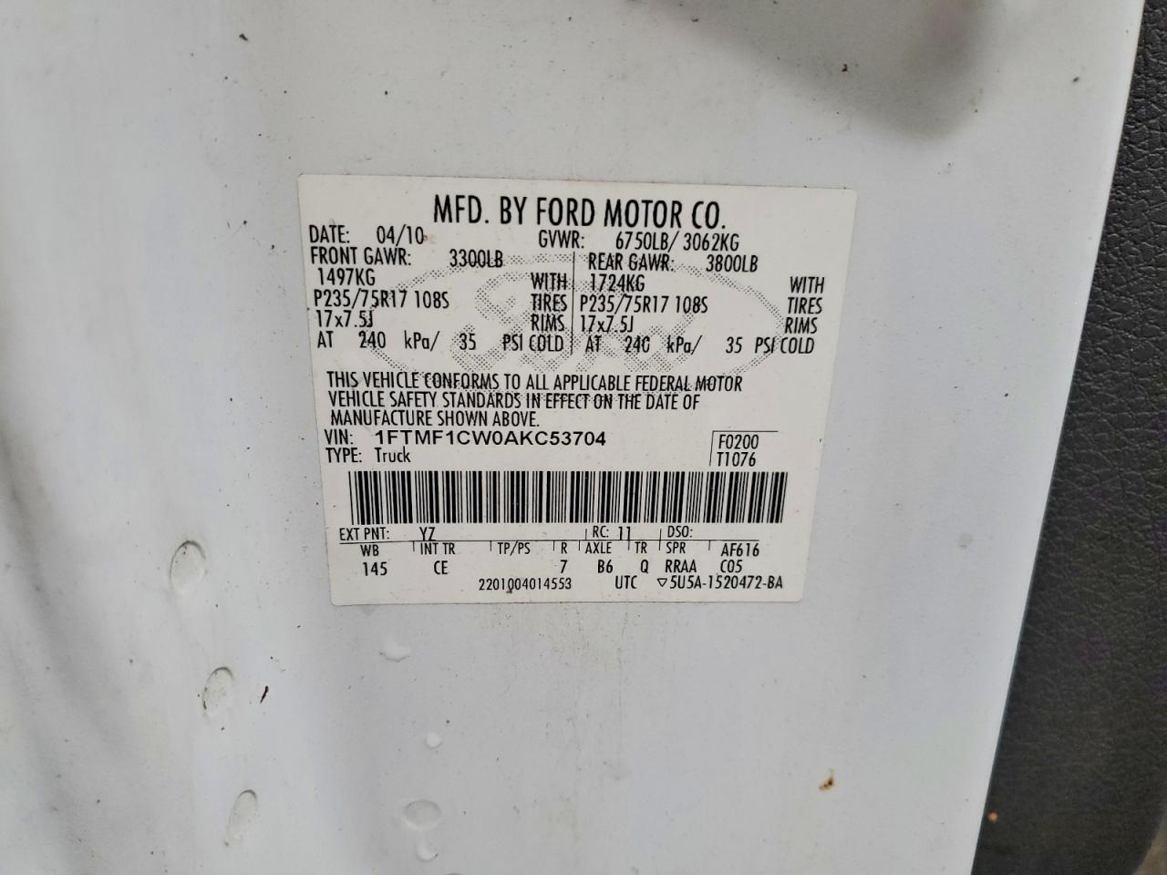 2010 Ford F150