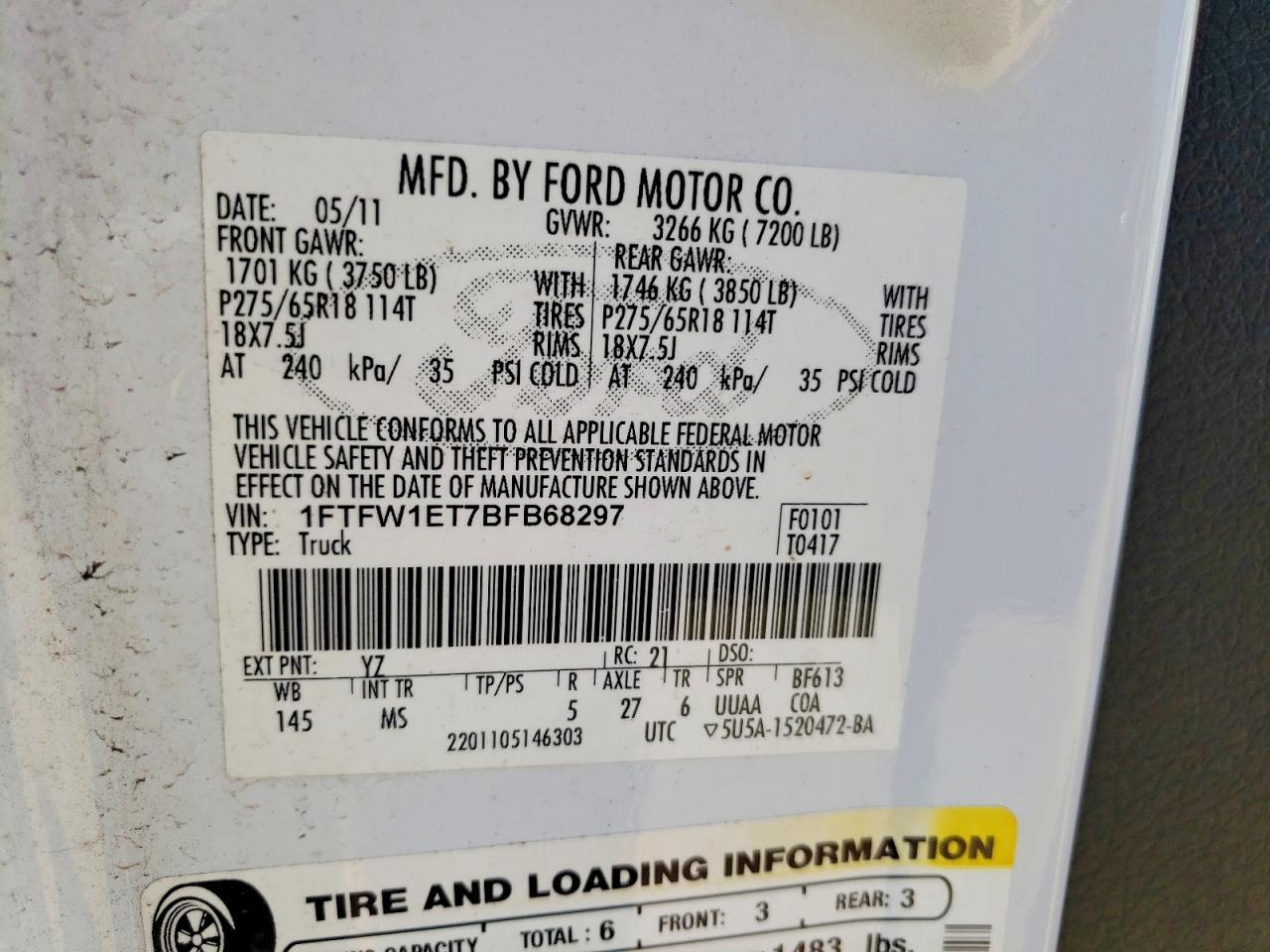 2011 Ford F150 Supercrew
