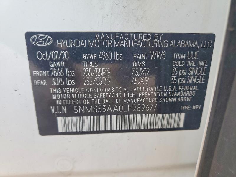 2020 Hyundai Santa fe Limited 2.0t