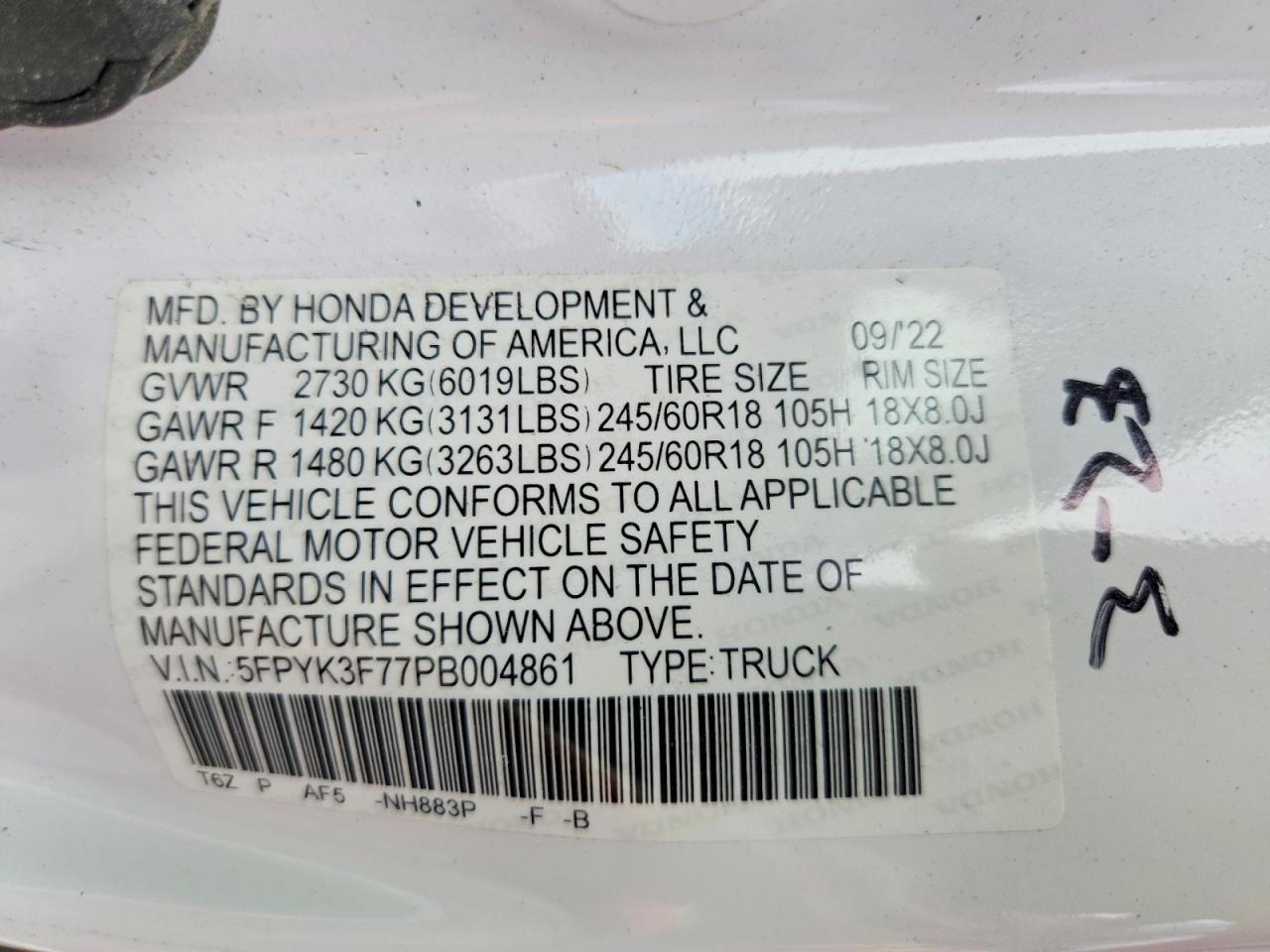 2023 Honda Ridgeline RTL-E