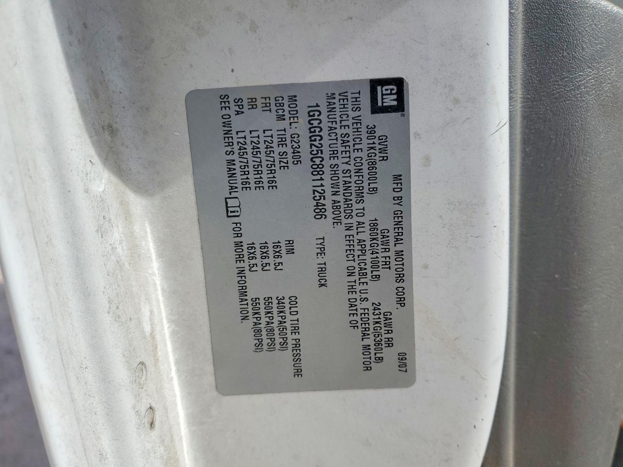 2008 Chev Rolet Express 2500 Cargo Utility / Servic