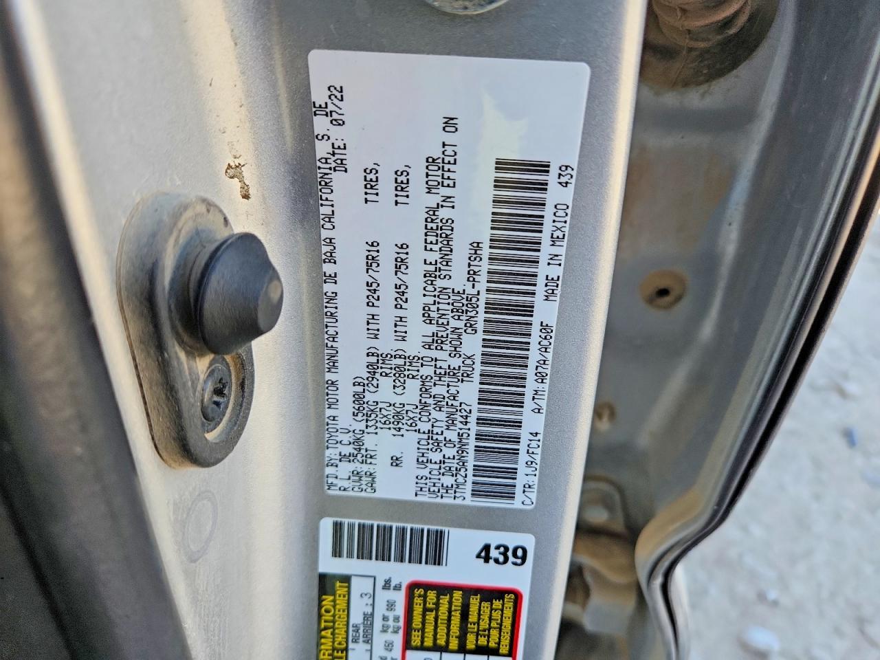 2022 Toyota Tacoma SR5 V6