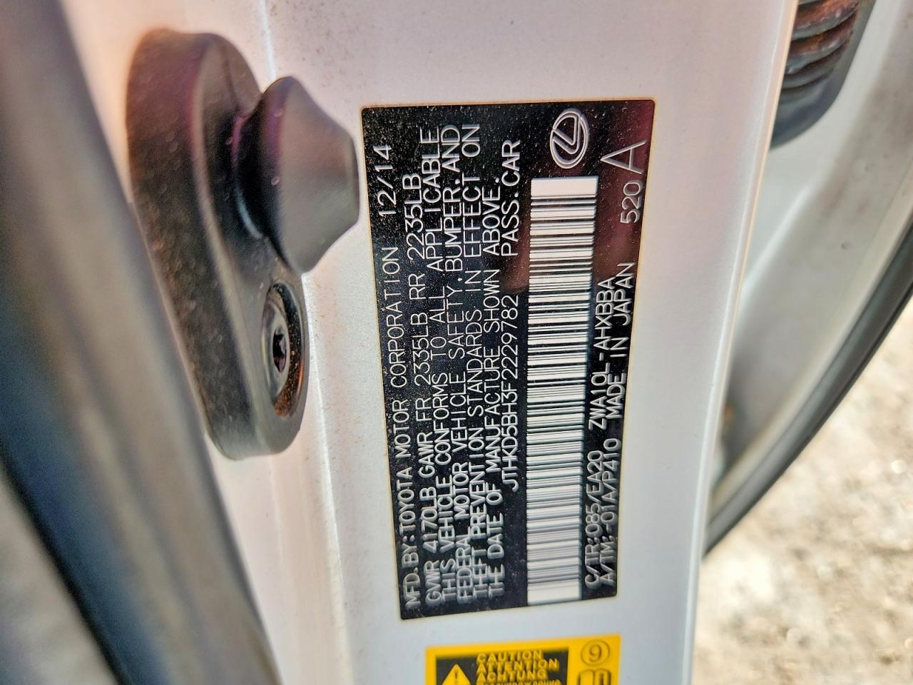 2015 Lexus Ct 200h Base