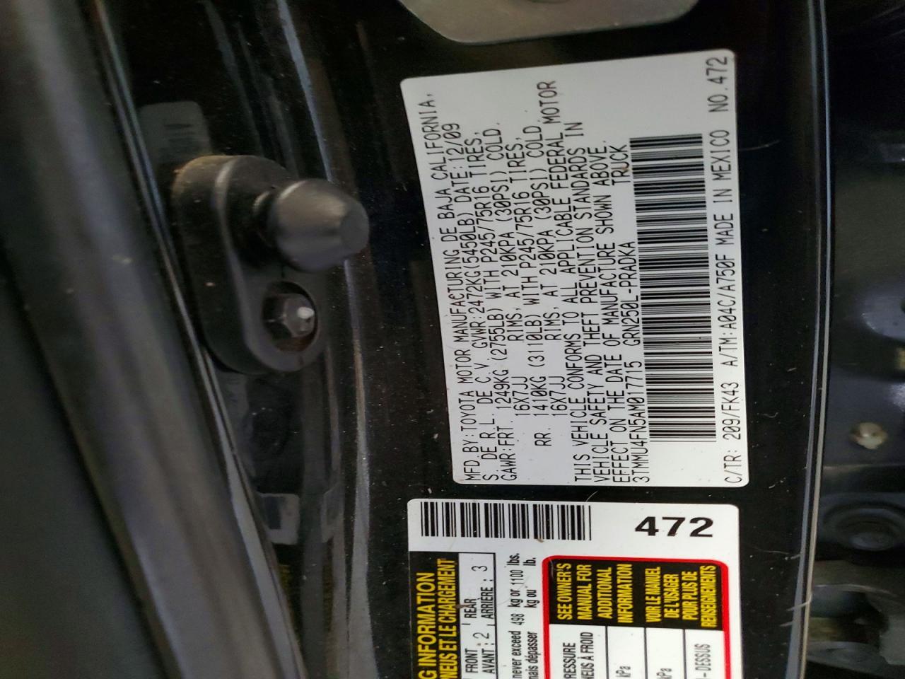 2010 Toyota Tacoma V6