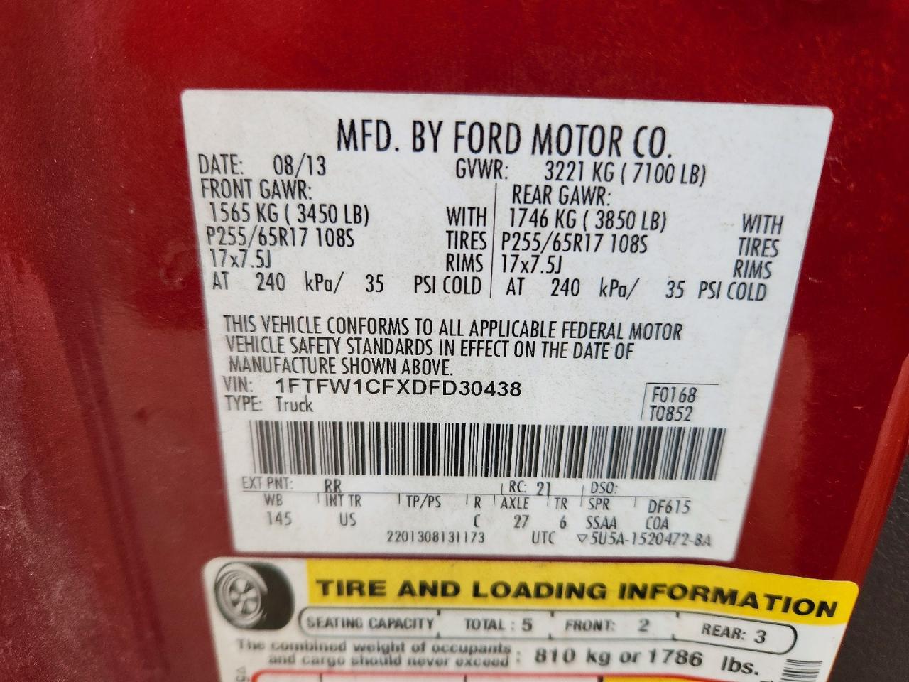 2013 Ford F150 Supercrew