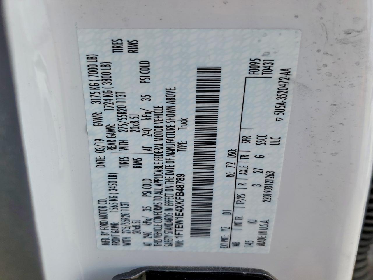 2019 Ford F150 Supercrew