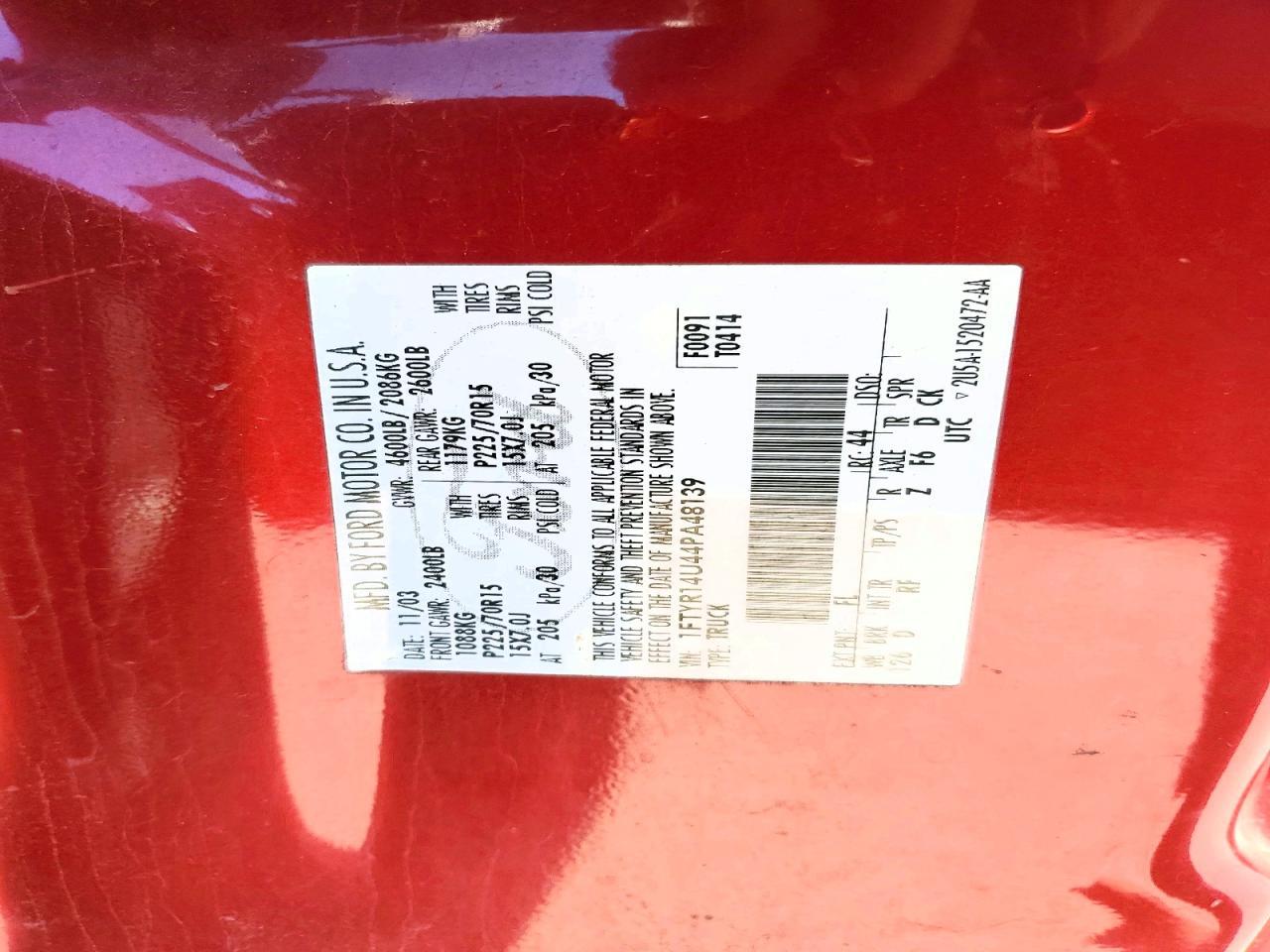 2004 Ford Ranger Super cab