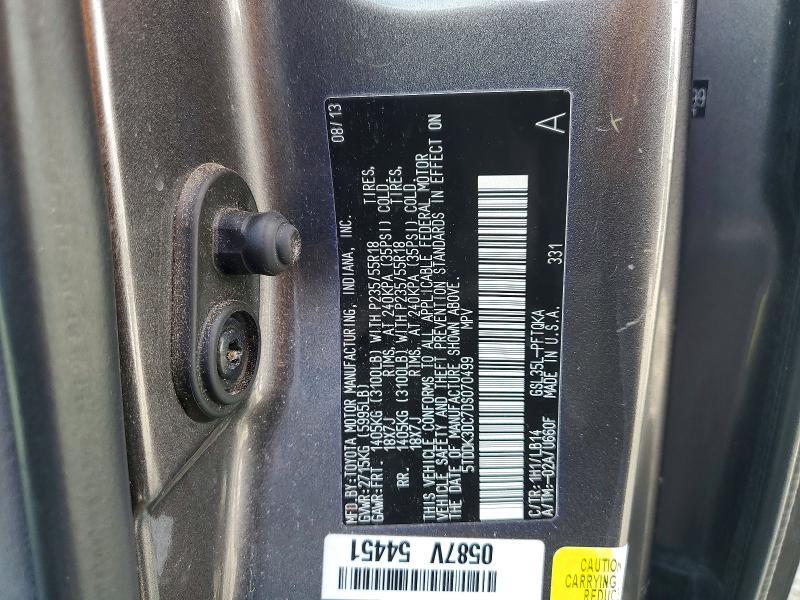 2013 Toyota Sienna xle 7-passenger