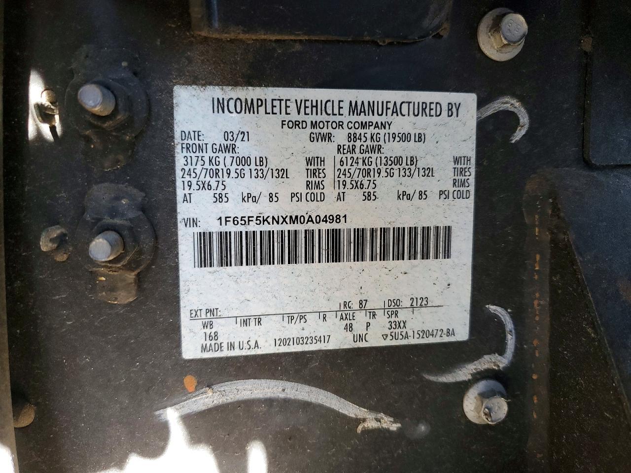 2021 Ford F59 Delivery Truck