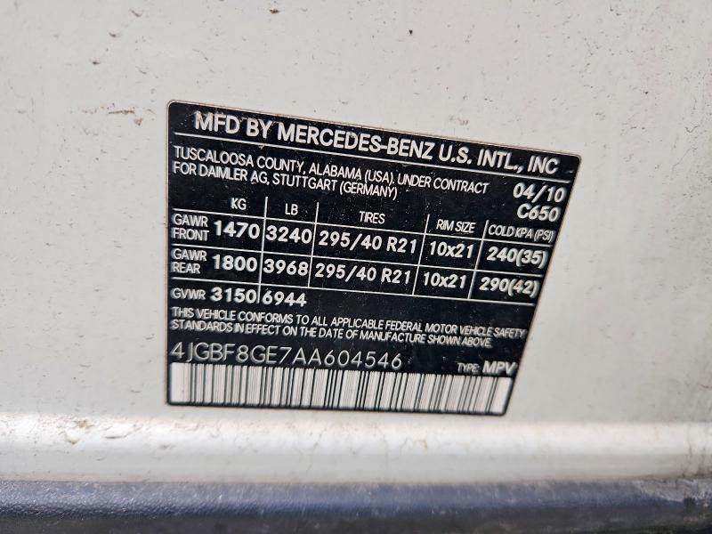 2010 Mercedes-Benz Gl 550 4matic