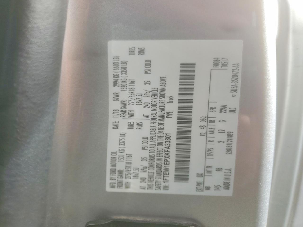 2019 Ford F150 Supercrew