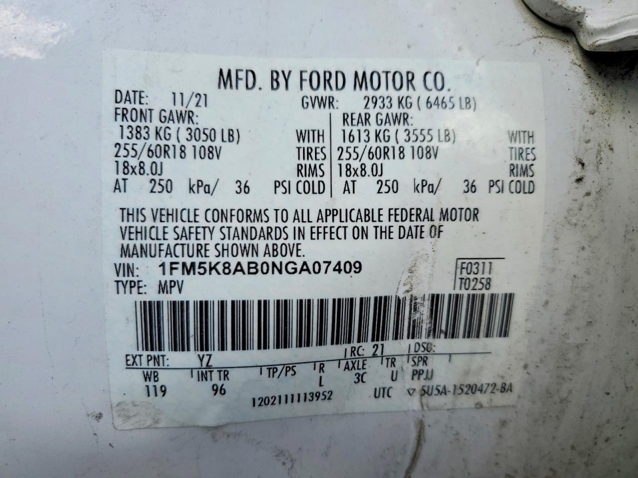 2022 Ford Explorer Police Interceptor