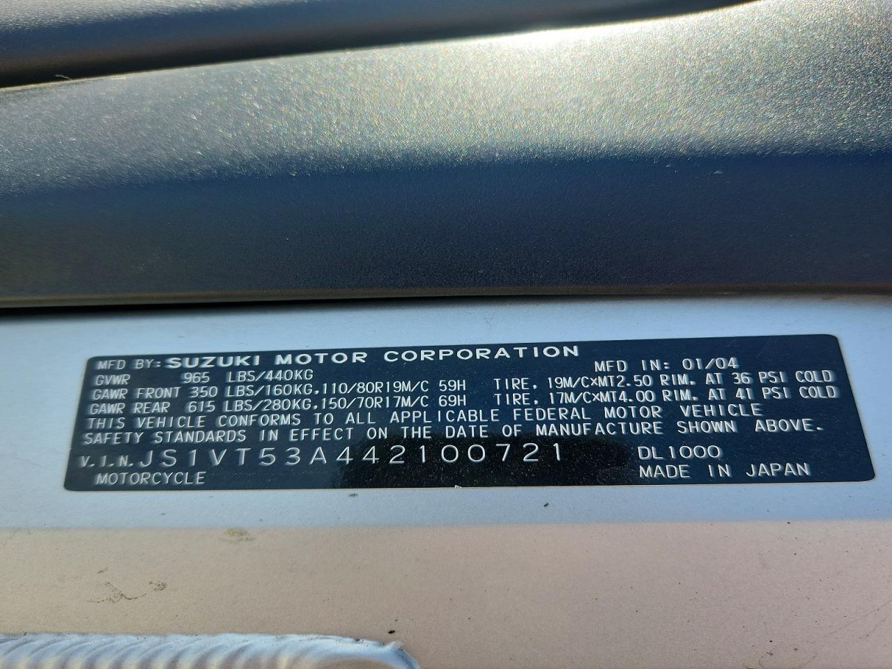 2004 Suzuki DL1000