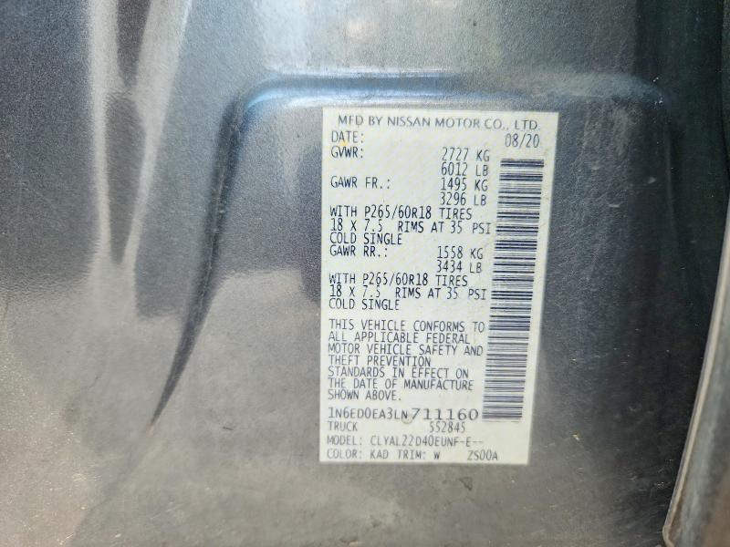 2020 Nissan Frontier SV