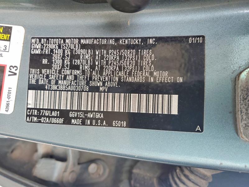 2010 Toyota Venza awd V6