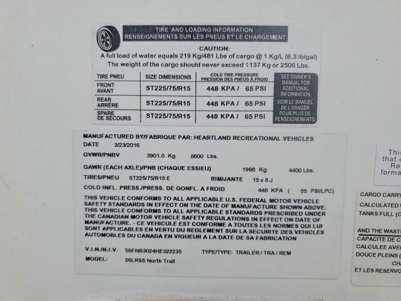 2017 Heartland Tland North Trail Camper