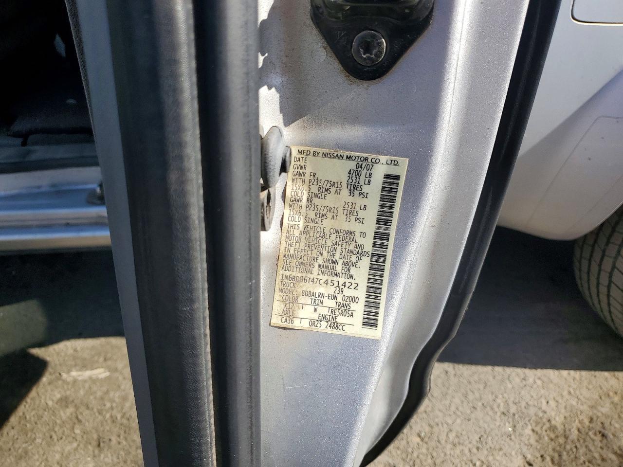 2007 Nissan Frontier XE