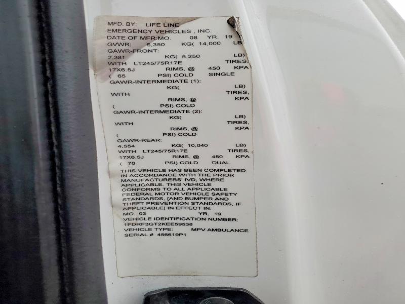 2019 Ford F350 Super Duty Truck Cab AND Chassis