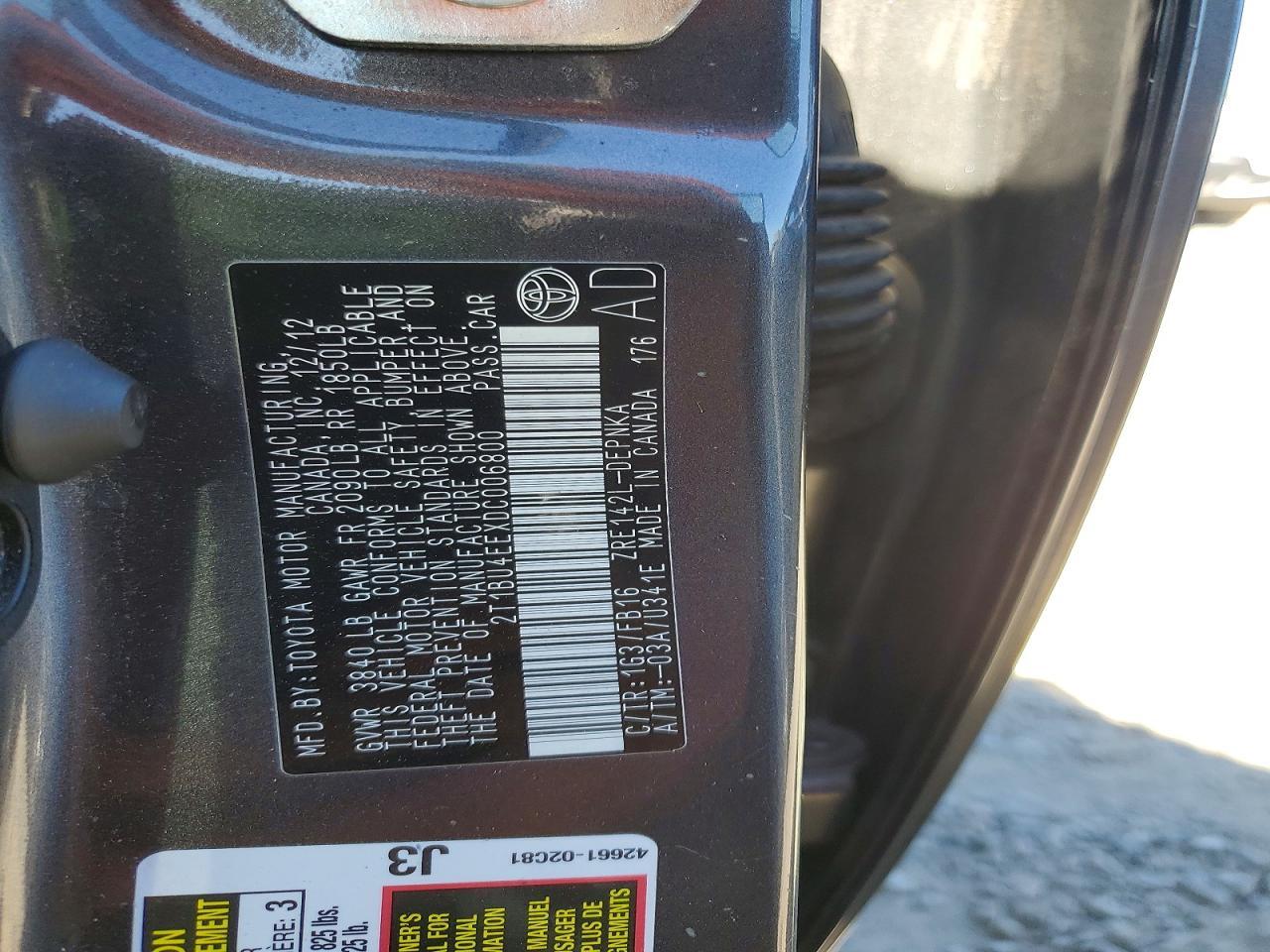 2013 Toyota Corolla le