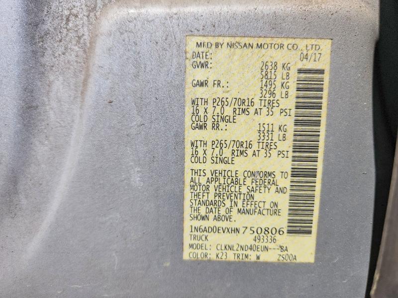 2017 Nissan Frontier SV