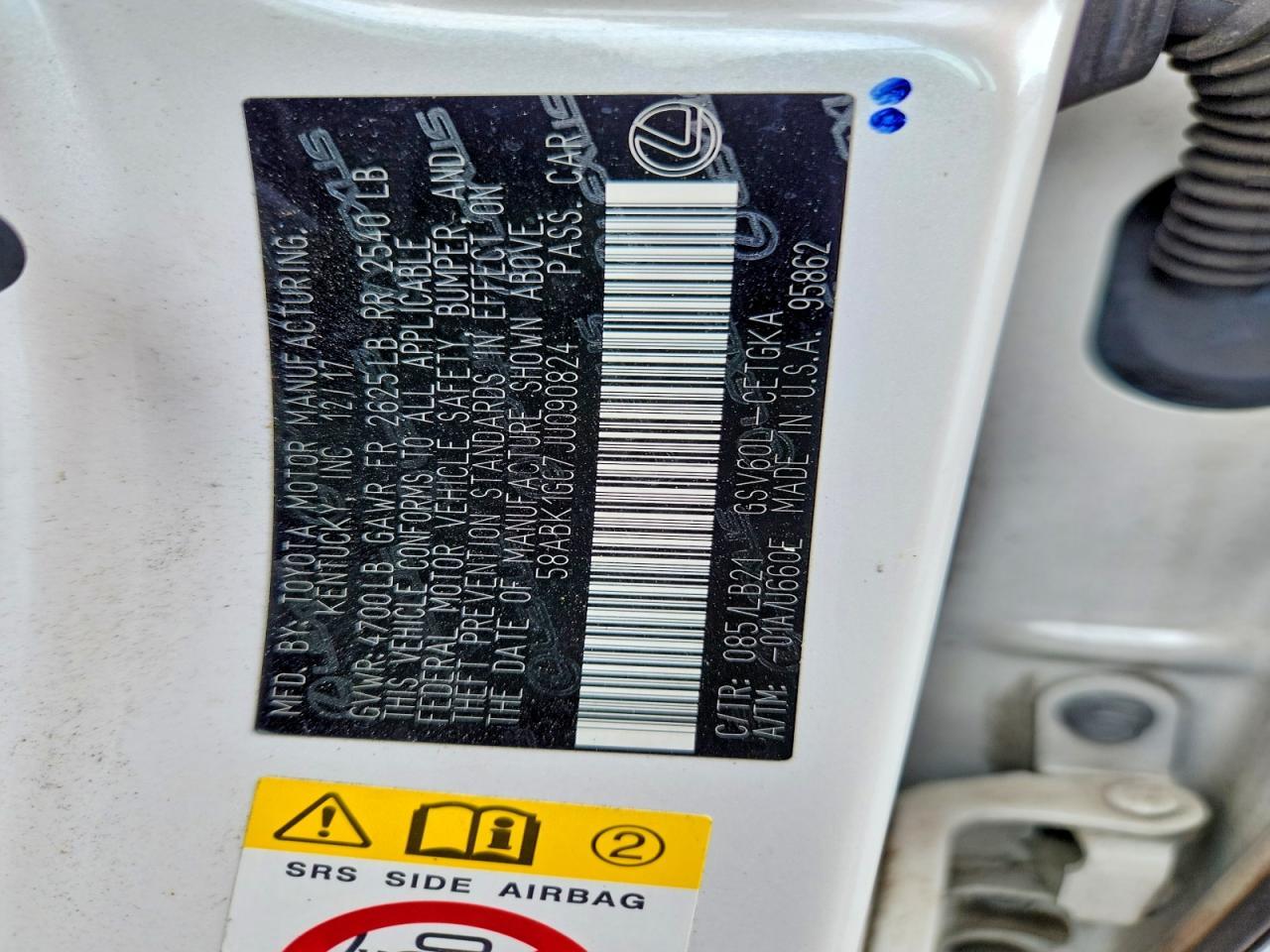 2018 Lexus Es 350 Base