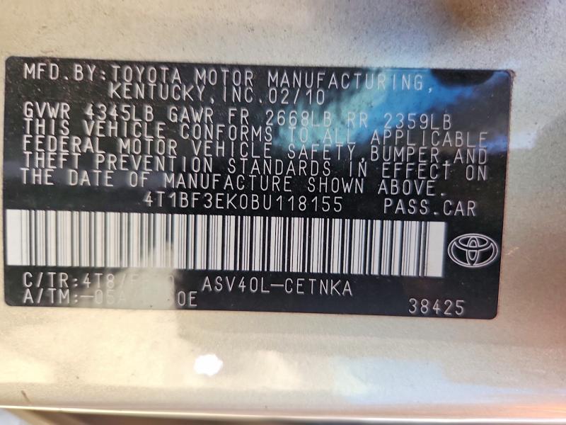 2011 Toyota Camry le