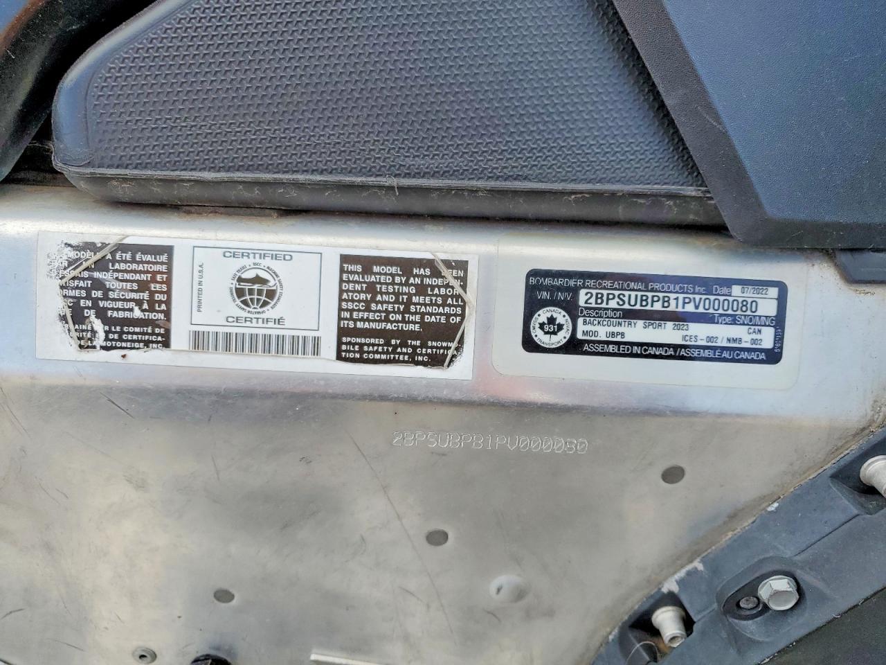 2023 Bombardier 2023 True BCKCNTRYSPRT600EFI