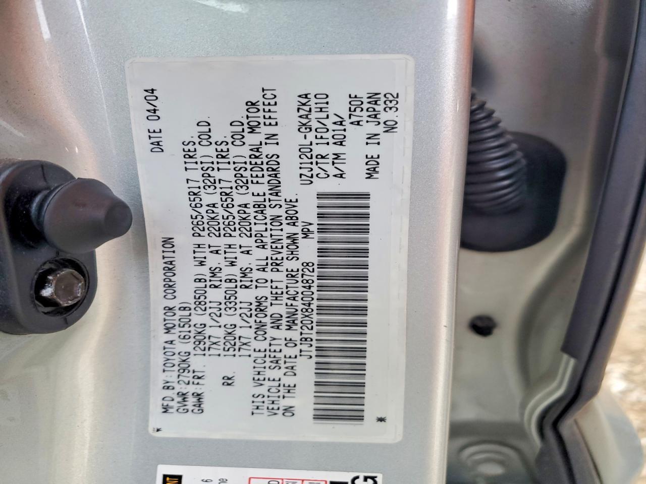 2004 Lexus Gx 470 Base