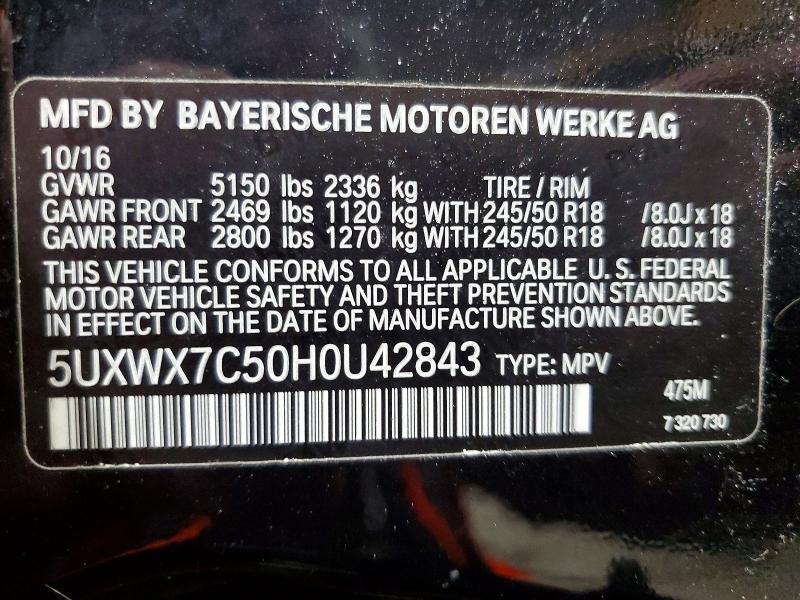 2017 BMW X3 Xdrive35i