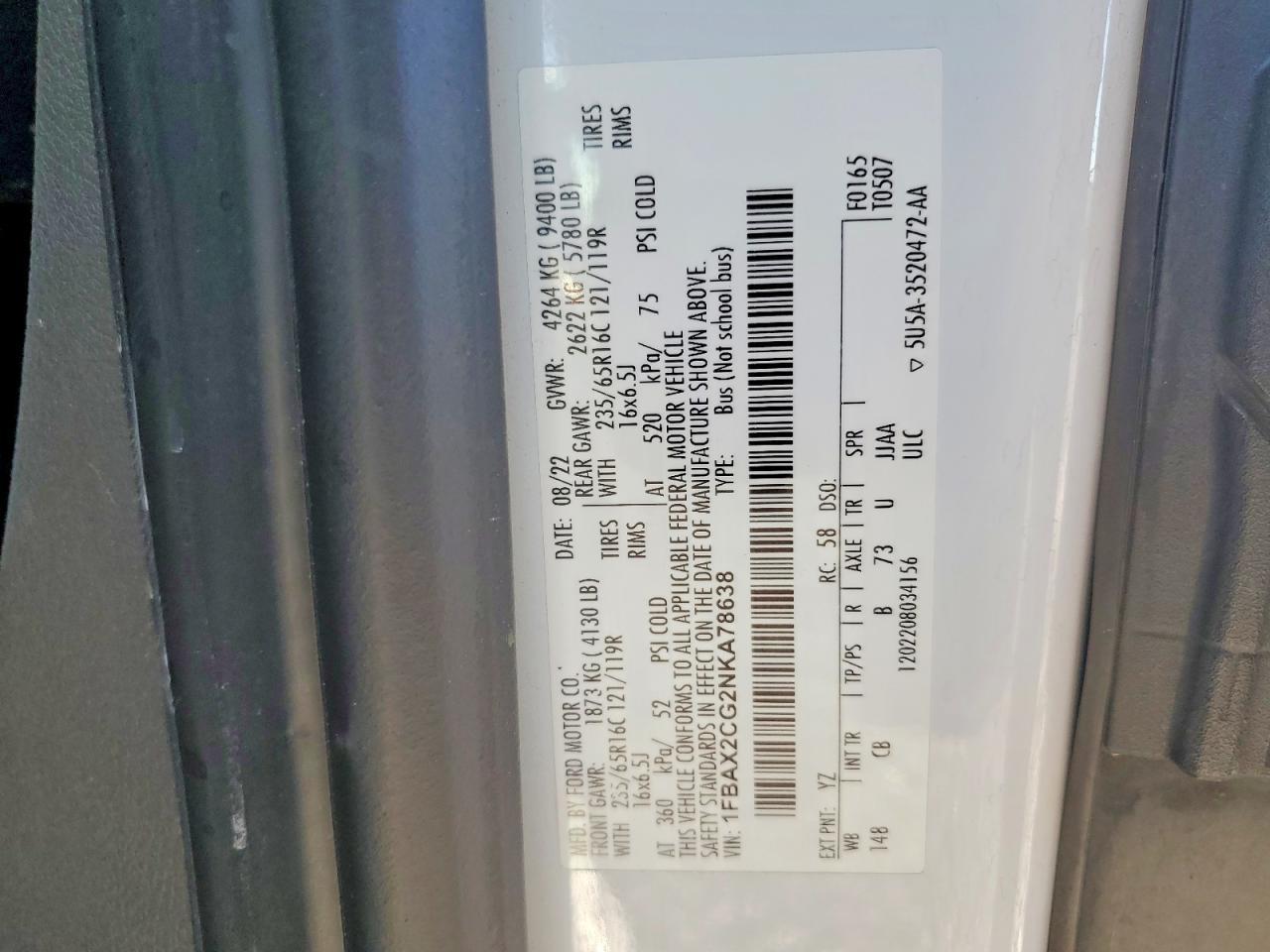 2022 Ford Transit T-350