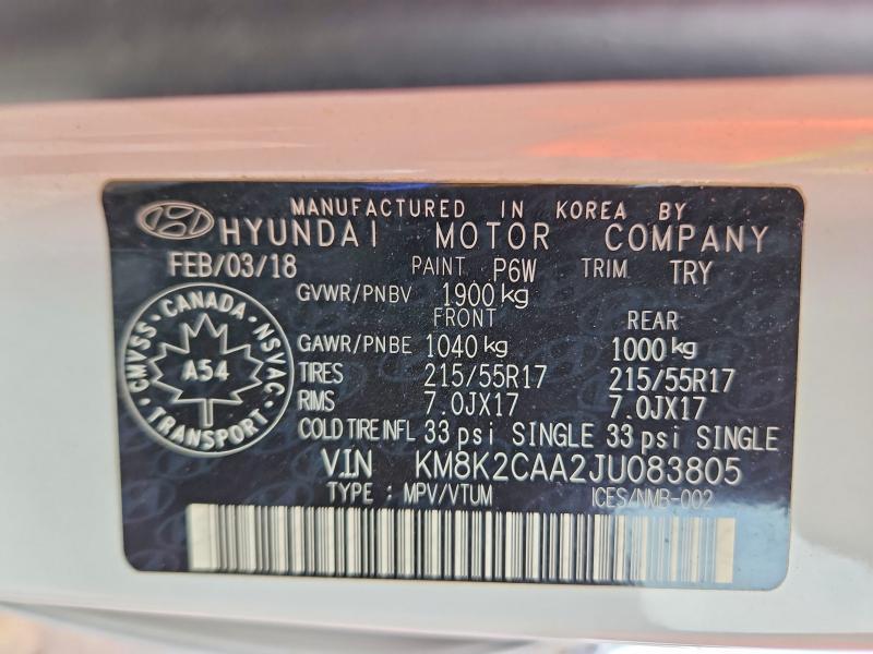 2018 Hyundai Kona sel