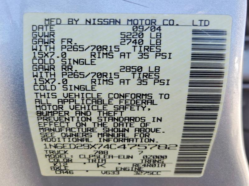 2004 Nissan Frontier XE-V6