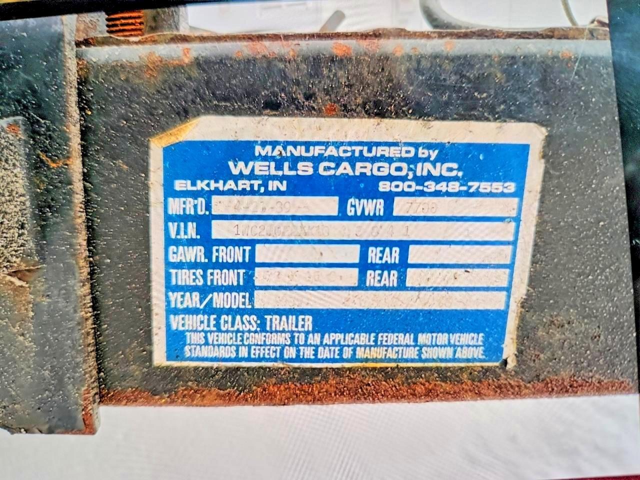 1989 Wells Cargo Fiber Optic Splicing Trailer